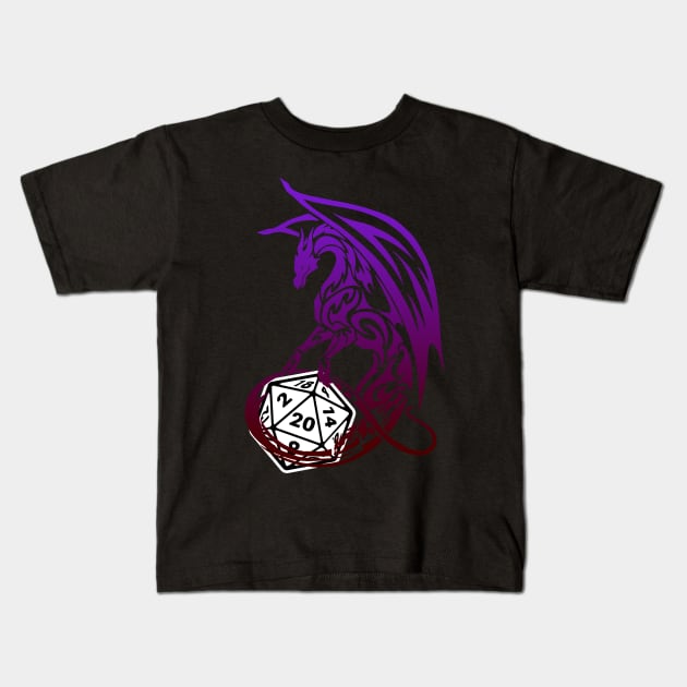 Dragon Dice (Purple/Red) Kids T-Shirt by Taki93